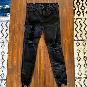 Black distressed Jeggings